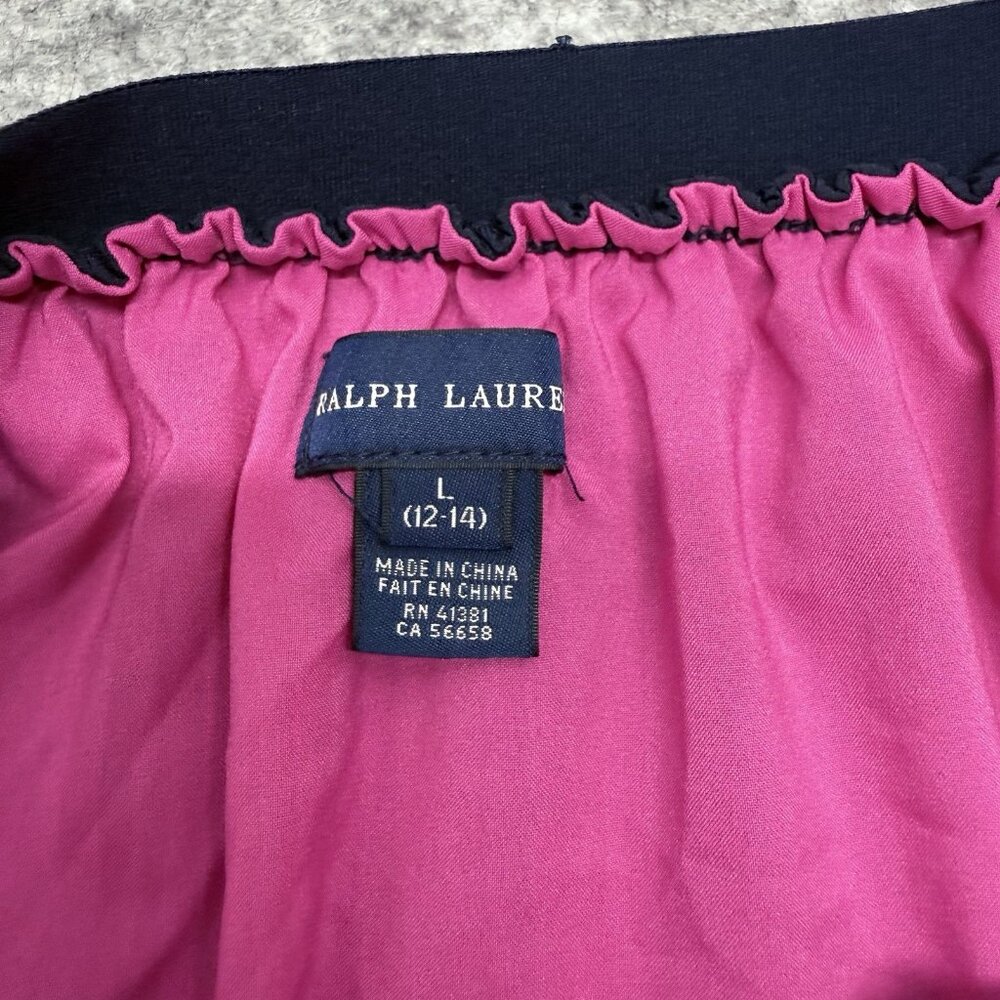 Ralph Lauren Girls Skirt L 12-14‎ Navy Pink Colorblock Pleated Party School - Picture 4 of 8